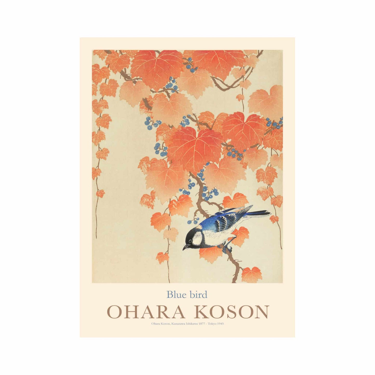 Plakat Ohara Koson Blue Bird